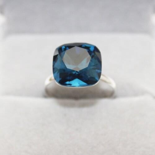 11.11 Sale New Fashion High Quality Jewelery Made with Austria Crystal Square Design Adjustable Rings for Women Best Bijoux Gift