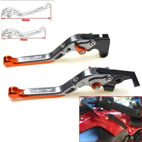Motorcycle CNC Adjustable Foldable brake Clutch Levers for Yamaha YZF R1 1999 2000 2001 with Logo(YZF R1)