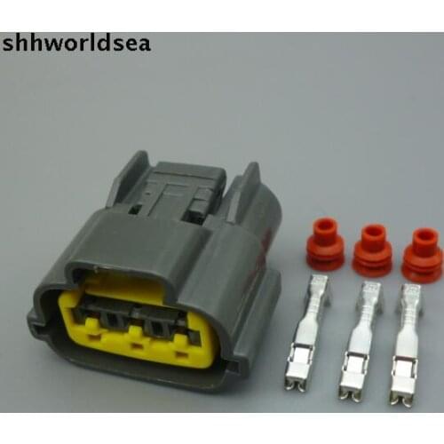 Shhworldsea 10/50/100sets 3Pin Auto Car Ignition coil plug/ignitor plug auto FBT waterproof electrical connector for Nissan