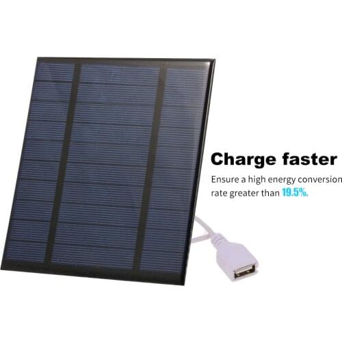 USB Solar Panel Outdoor 2.5W/5V/3.7V Portable Solar Charger Pane Traveling Climbing Fast Charger Tablet Solar Phone Charger