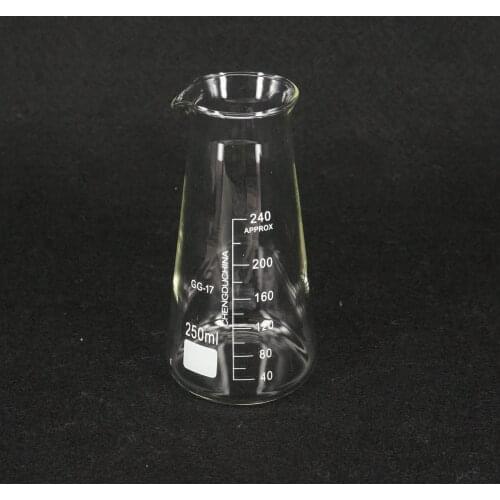 250ml Lab Boro Glass Conical Beaker With Three-corner Philips Chemistry Ware Lab glass