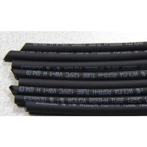 127pcs/lot Heat Shrink Tubing 7.28m 2:1 Black Tube Car Cable Sleeving Assortment Wrap Wire Kit with Polyolefin Tub