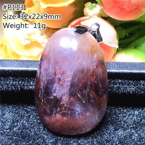Top Natural Red Auralite 23 Pendant Jewelry for Women Men 32x22x9mm Beads Silver Oval Canada Crystal Healing Energy Stone AAAAA