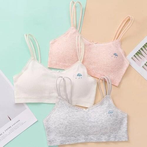 Young Girls Training Bras Kids Vest Teenage Underwear Teens Lingerie Children Breathable Sports Bra Student Thin Tube Tops