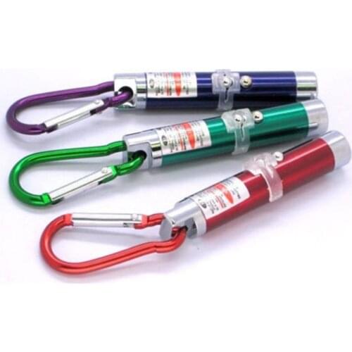 Outdoor Climbing Aluminum Three-in-one Mini Portable 3w Flashlight With Lock Safety Protection Lighting Ultraviolet Light