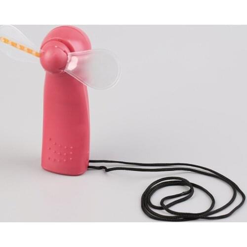 1PCs Mini LED Colorful Light Fan Portable Handheld Cooling Fan Battery Power With Strap LED Flashing Fan Student Ideal Gift Fans