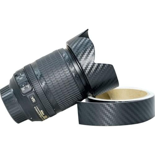 SLR camera lens protective tape carbon fiber lens sticker body hood film tripod decorative tape with tools