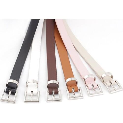 Womens Spring and Summer Dress Belt Alloy Pin Buckle Pu Leather Decoration Belt Fashion Casual