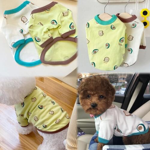 2021 Dog Tee Shirt Cat Puppy Apparel Yorkshire Corgi Maltese Bichon Poodle Schnauzer Dog T-shirt Pet Clothing Small Dogs Clothes