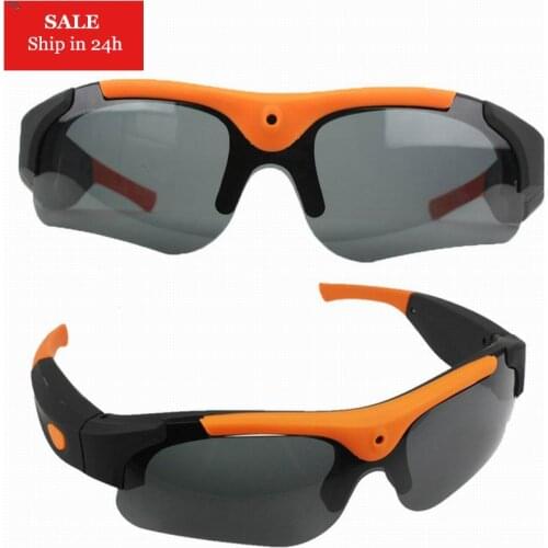 2021 HD 1080P 8GB/16GB/32GB Camera Smart Glasses Black/Orange Polarized Lens Sunglasses Camera Action Sport Video Camera Glasses
