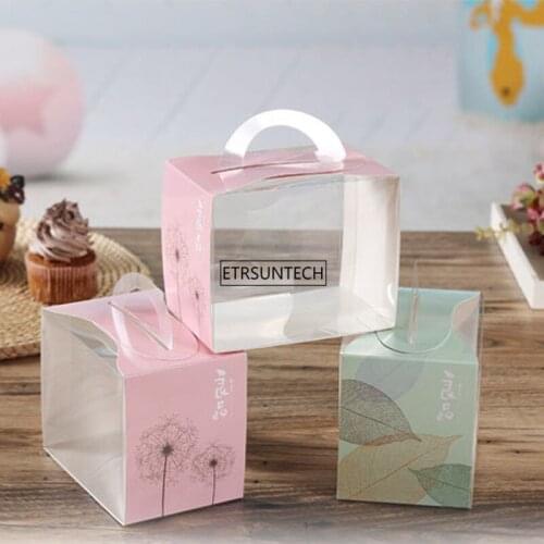 500pcs/lot Simple Single Cut cake Boxes small west point box Macaroon Cake Boxes Biscuits Boxes for Baking Decoration Package