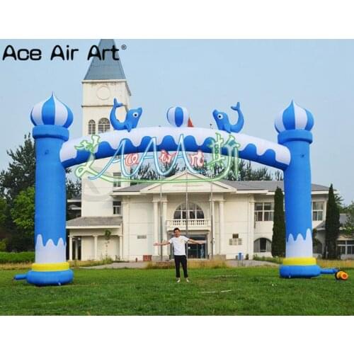 Ace Air Art 2019 hot selling Customized inflatable arch,inflatable Blue Dolphin arch for children