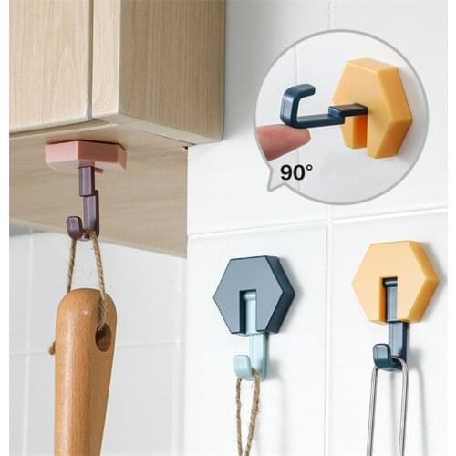 Home Decoration Accessories Wall Hooks Solid Strong Sticky Hooks for Hanging Key Coat Bag Umbrella Towel Scarves Hats Cups Tools