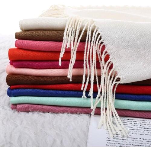 Desgine Brand Solid Women Cashmere Scarf Autumn Winter Warm Shawls Wraps 2021Mens Pashmina Tassels Scarves Female Foulard Mujer