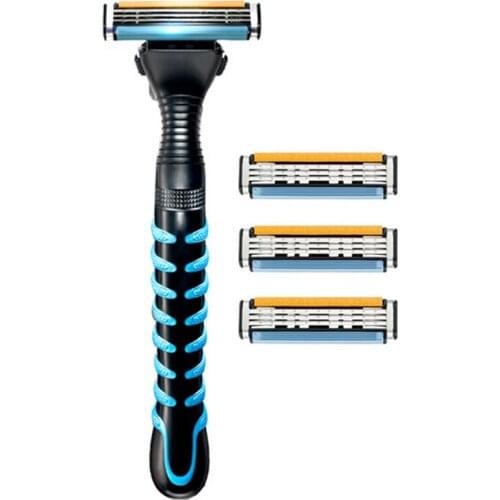 Gillettee Vector 3 Razor Blades For Shaving Men (1 holder with 4 blade) Manual Safety Razors Face Care Beard Shavers