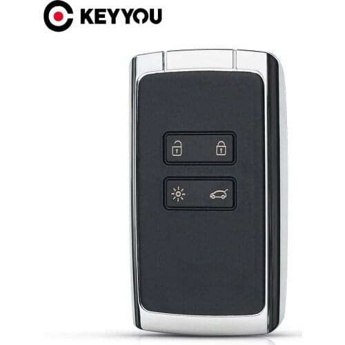 KEYYOU For Renault Smart Key Case 4 Buttons Replacement Car Remote Key Shell For Renault Megane 4 Talisman 5 Espace 5 Kadjar