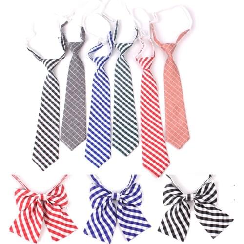 Women Necktie Plaid Neck Tie for Ladies Suits 7cm Ties Slim Girls Tie Gravatas Rubber Tie for Boys