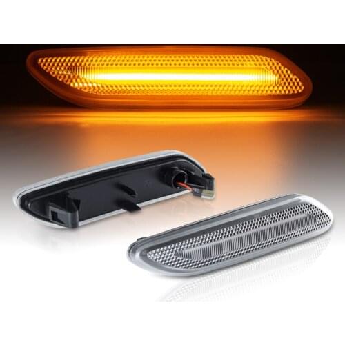 2Pcs Led Dynamic Amber Side Marker Turn Signal Indicator Repeater Light Sequential Blinker For Mini Cooper R60 R61 2012-2017