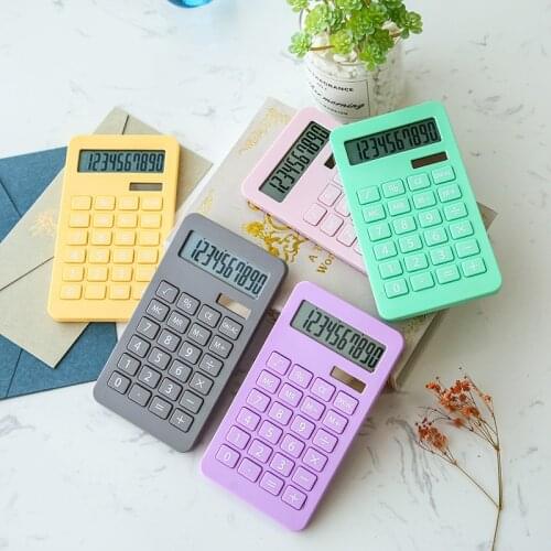 Solar Calculator Display 10 Multi-function Calculator Student Accounting Finance Office Colorful Computer Home Office Supplies