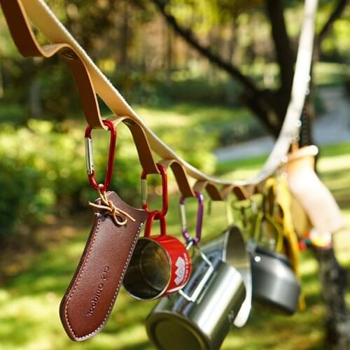 Outdoor Multi-Function Tools PU Hanging Rope Camping Sundries Storage Rope Camp Clothesline Tent Binding Chain Camping Equipment