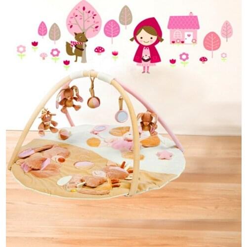 Cartoon House Tree Girl Wall Crib Photography Backdrops Photo Props Studio Background 5x7ft