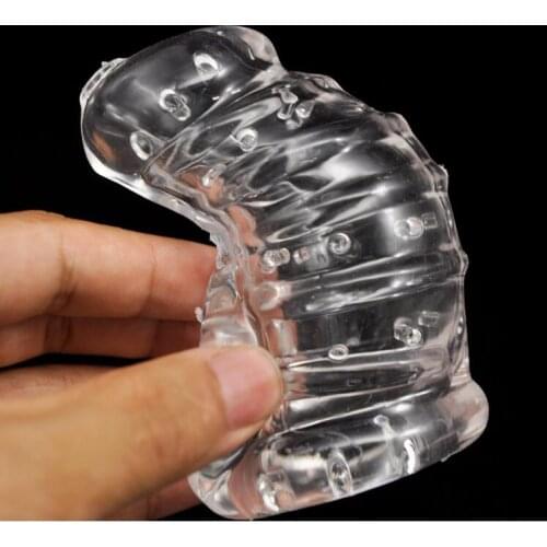 Soft TPR Male Penis Shrink Ring Sheath With Thorn Cock Cage Chastity Belt Adult Bondage BDSM Men Sex Toy 3 Color A345