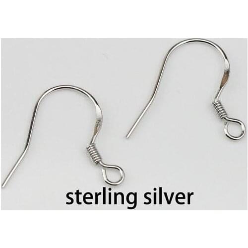 Stering Silvers Dangle Hook,Silvers S925 With White Gold color,Rose Gold color,Yellow Gold color,Ear Wire Hook,Silvers Finding