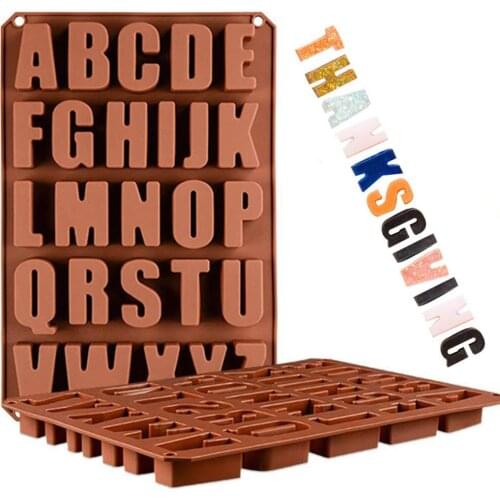 26 Cavities Alphabet Silicone Cake Baking Mold Cake Pan Muffin Cups Handmade Soap Moulds Biscuit DIY Chocolate Ice Cube Tray
