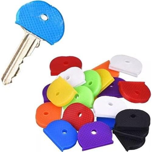 Car Styling Motorcycle Bicycle 32pcs Mixed Color Identification Silicone Key Rings Hollow Caps Covers Keychain Identifier Tags