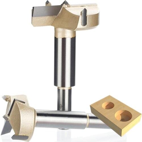 TIDEWAY Forstner tips Woodworking tools Hole Saw Cutter Hinge Carbide Coated Boring drill bits Round Shank