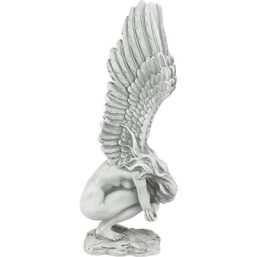 Ornaments Redemption angel Statue Decor sculpture Resin Crafts squat Angel Religious Garden monastery outdoor Statue decoration