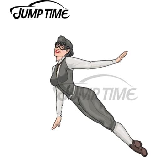 Jump Time 13 x 12.3cm For Spiritof Kitty Hawk Pinup Car Stickers Accessories Vinyl JDM Bumper Trunk Truck Graphics Fine Decal