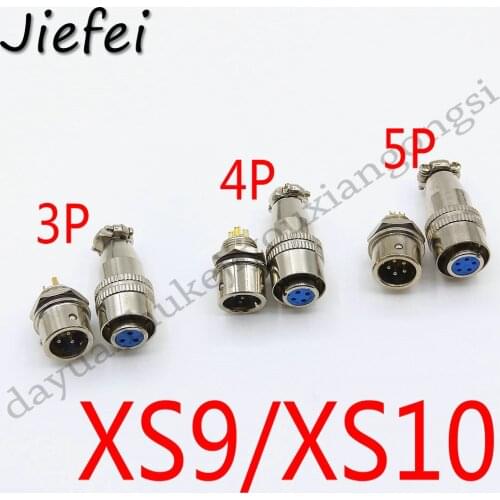 XS9/XS10 Electrical mini XLR aviation plug XS9JK XS10JK 3Pin 4Pin 5Pin 9mm/10MM self locking Aviation socket connector 3P 4P 5P