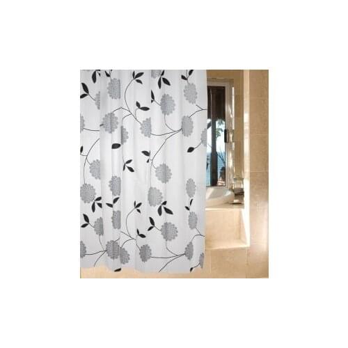 Modern Waterproof Mildew Thick EVA Shower Curtains Flower Pattern Print 1800*200 Quality Free Shipping