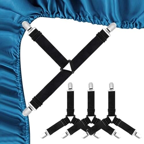 Bed Sheet Clips Cover Grippers Holder Mattress Duvet Blanket Fastener Straps Fixing Slip-Resistant Belt HK-112