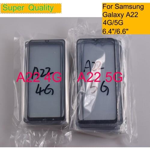 10Pcs/Lot For Samsung Galaxy A22 4G A225 Touch Screen Front Outer Glass Panel LCD Lens A22 5G A226 Glass With OCA Glue