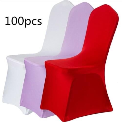 100pcs/set Hot Sell Banquet Convention Hotel Textile Supplies Chair Mat Cover Wedding Meeting Decor White Chairs Cloth Covers