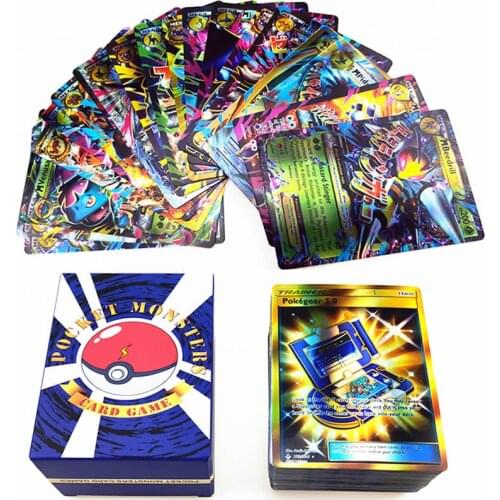 120PCS Pokemon Tag Team Energy EX GX Trainer Shining Cards Box TAKARA TOMY Playing Games Card Battle Trading Children Kids Toy