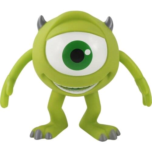 13cm Monsters University Mike Wazowski Mr Q One Eye Alien Anime Money Pot Piggy Bank PVC Action Figure Model Toy Brinquedos