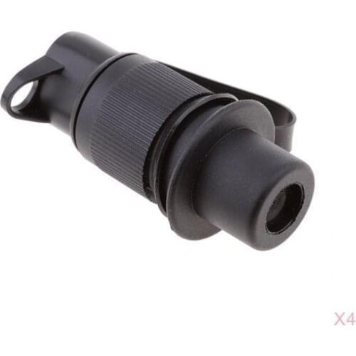 4 X 12V 3-Pins Electrical Cable Connector Plug Socket For Trailer