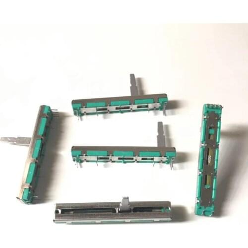 50PC Potentiometer B50K B20K A20K A10K Potentiometer mixer fader 60MM B50KX2 B20KX2 A10KX2 A20K*2 handle 20mm 6 feet quality