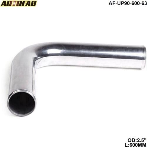 63mm 2.5"Aluminum Exhaust/Downpipe/Intercooler DIY Piping Pipe 90 Degree L: 600mm For Honda Acura Integra DB6 91 AF-UP90-600-63