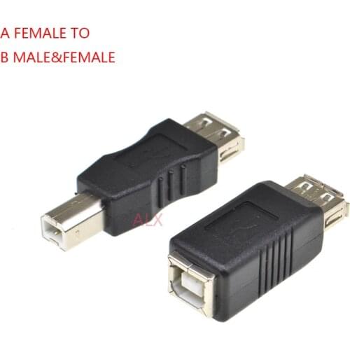 1PCS USB 2.0 Type A Female to B Male FEMALE Adaptor For USB Printer Square Of the Public Transfer Joint