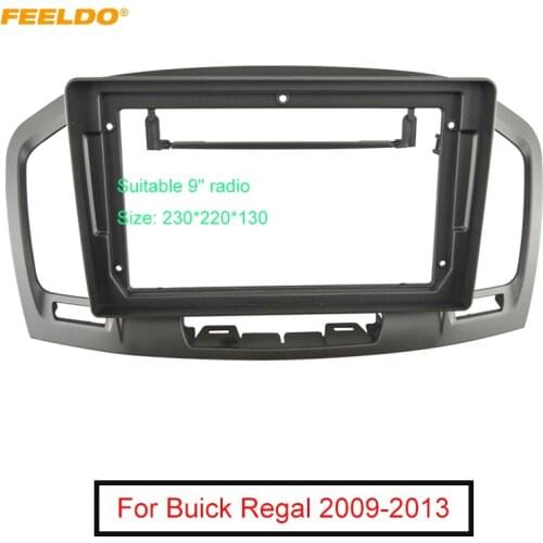 FEELDO Car 2Din Audio Face Plate Fascia Frame For Buick Regal 09-13 9" Big Screen Radio Stereo Panel Dash Mount Refitting Kit