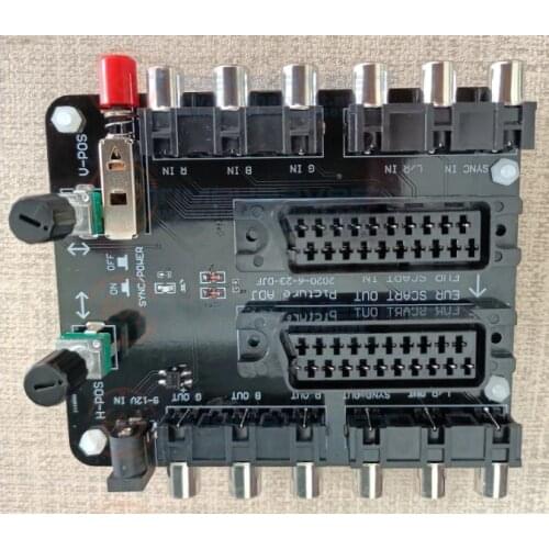 Free shipping Adjustment picture position Converter SCART to SCART Adjustable converting board for adjust Image Position