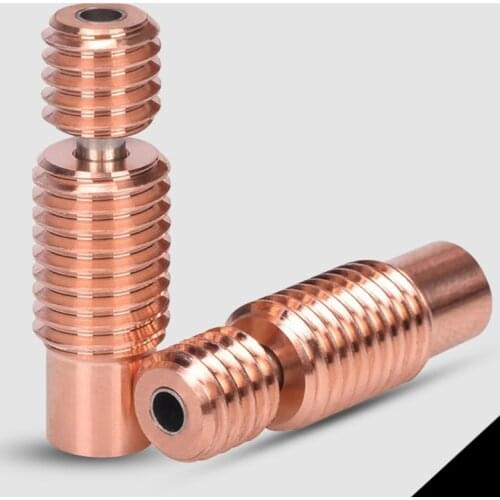 B2EF 3D Printer Two-Color Metal Heat-insulation Throat Pipe E3D V6 Copper-Plated Heatbreak Throat
