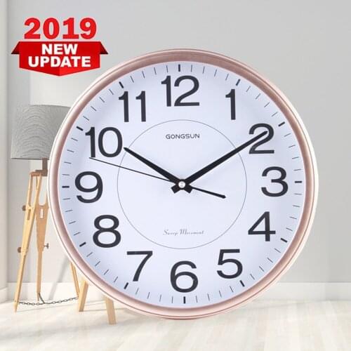 Personality Fashion Living Room Decoration Wall Clock Mute Sweeping Digital Clock Table Environmental Alarm Clock