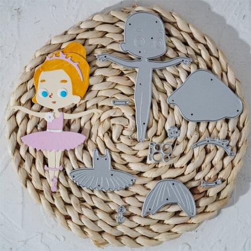 InLoveArtsGirl Ballet Dance Metal Cutting Dies Scrapbooking Mold Stencil Die Cuts Card Making Craft Embossing New Dies For 2021