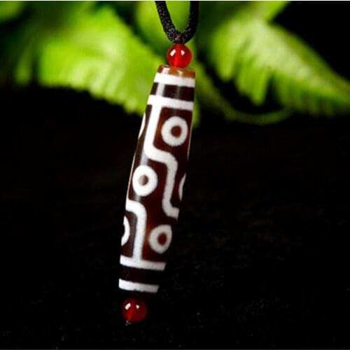 Best-selling nine-eye Tianzhu Necklace Drug pharmacist Tianzhu pendant natural chalcedony jadeite agate necklace for men and wom