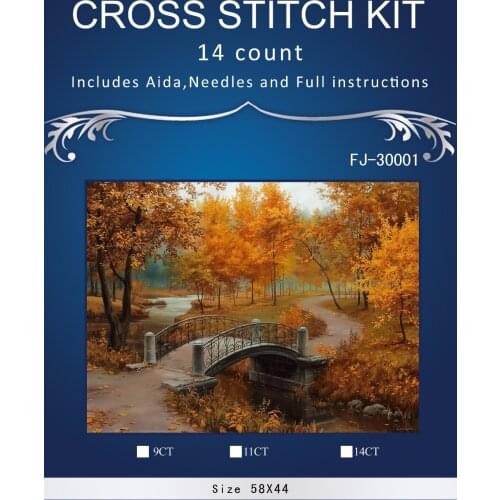Top Quality Lovely Hot Sell Counted Cross Stitch Kit embroidery kitsOrnaments Similar DMC FJ-30013 similar dim Gold park